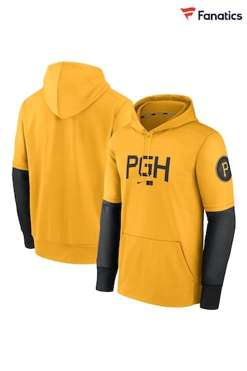 Fanatics Yellow MLB Pittsburgh Pirates City Connect Therma Hoodie (N68705) | £70