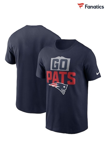 Fanatics Blue NFL New England Patriots Local Essential Cotton T-Shirt (N68707) | £28