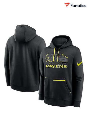Fanatics Black NFL Baltimore Ravens Pullover Fleece Hoodie (N68789) | £75
