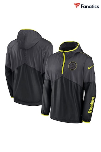 Fanatics Grey NFL Pittsburgh Steelers VOLT Woven Half Zip Jacket (N68820) | £85