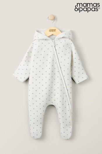 Mamas & Papas White Ditsy Floral Jersey Pramsuit (N68894) | £35