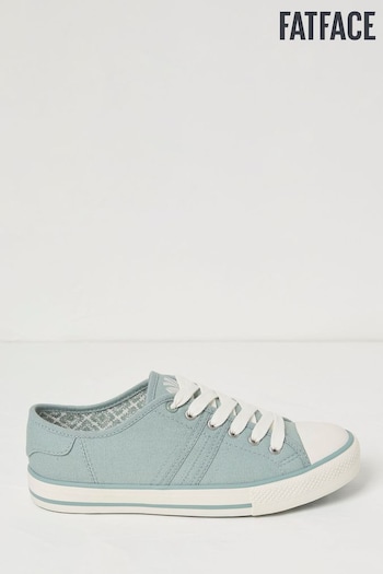 FatFace Green Raya Canvas Lace Up Trainers (N68899) | £39