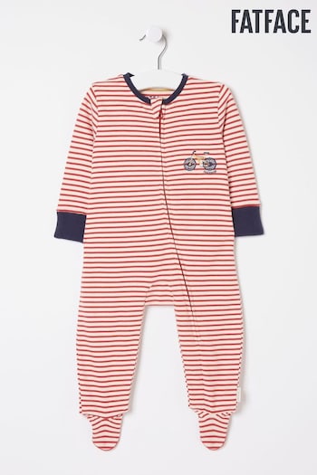FatFace Red Bike Graphic Zipped Sleepsuit (N68933) | £22