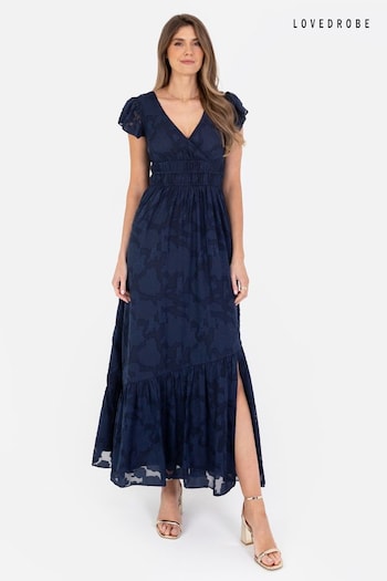 Lovedrobe Wrap Front Flutter Sleeve Maxi Dress (N68949) | £70