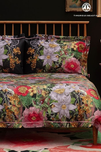 Timorous Beasties Midnight Berkeley Blooms Pillowcases Set Of 2 (N68957) | £35
