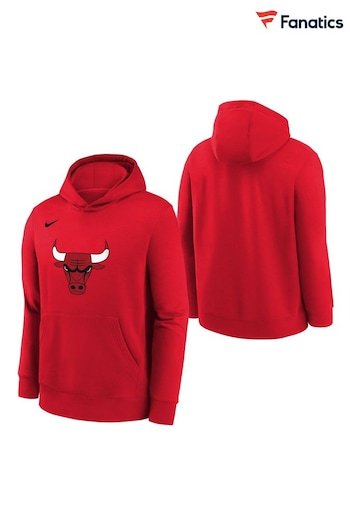 Fanatics Red NBA Chicago Bulls Essential Logo Hoodie (N69042) | £48
