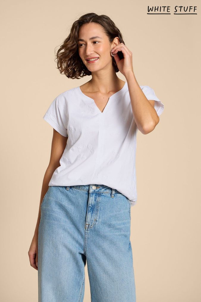 White stuff embroidered sweatshirt cheap