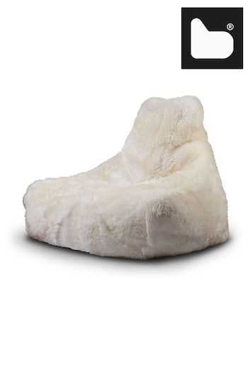 Extreme Lounging Cream Mighty B Bag Faux Fur Bean Bag (N69218) | £500