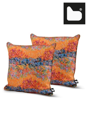 Extreme Lounging Multi B Cushion Outdoor Garden Art Orange Twin Pack (N69221) | £40