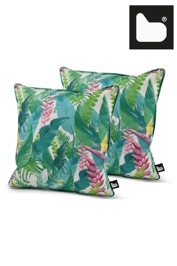 Extreme Lounging Multi B Cushion Outdoor Garden Floral Jungle Twin Pack (N69235) | £40