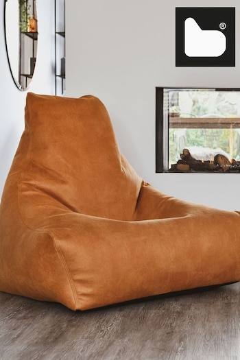 Extreme Lounging Tan Mighty B Bag Luxury Indoor Faux Leather Bean Bag (N69296) | £160