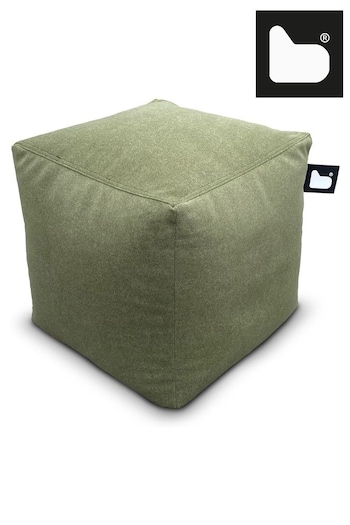 Extreme Lounging Moss B Box Brushed Faux Suede Cube Bean Bag (N69299) | £80