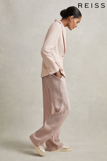 Reiss Pink Farrah TENCEL™ Blend Single Breasted Suit: Blazer (N69368) | £228