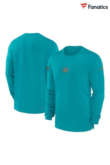Fanatics Green NFL Miami Dolphins Sideline Dri-FIT Player Long Sleeve Top (N69382) | £55