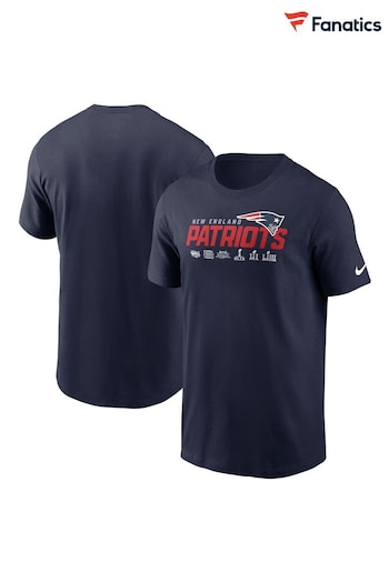 Fanatics Blue NFL New England Patriots Local Essential Cotton T-Shirt (N69394) | £28