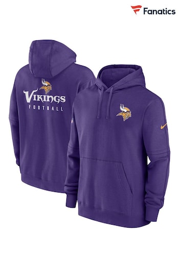 Fanatics Purple Minnesota Vikings Sideline Club Fleece Pullover Hoodie (N69436) | £70