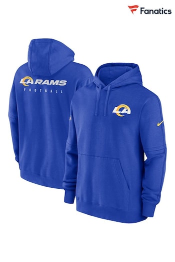 Fanatics Blue Los Angeles Rams Sideline Club Fleece Pullover Hoodie (N69439) | £70