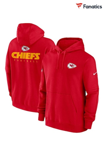 Fanatics Red NFL Kansas City Chiefs Sideline Club Fleece Pullover Hoodie (N69454) | £70