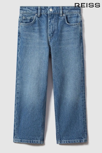 Reiss Mid Blue Ronnie Loose Fit Adjuster Jeans (N69503) | £48