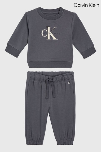 Calvin Klein Grey Monogram Sweatshirt Set (N69586) | £85