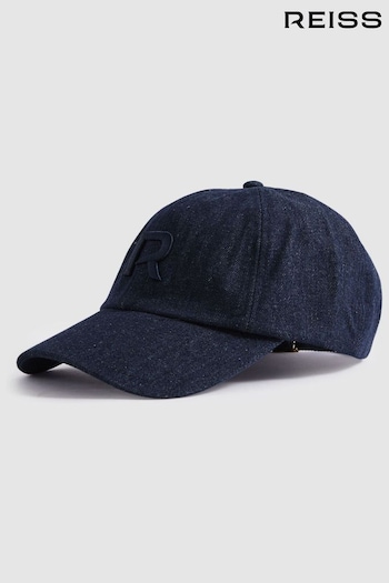 Reiss Blue Nancy Denim Baseball Cap (N69595) | £58