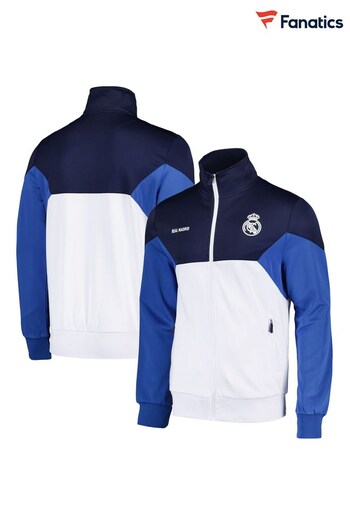 Fanatics Blue Real Madrid Colour Block Track Jacket (N69656) | £65