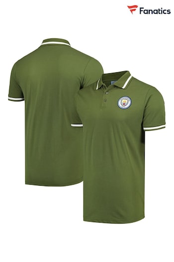 Fanatics Green Manchester City Tipped Polo Shirt (N69659) | £28