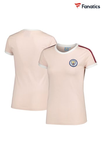 Fanatics Pink Manchester City Tape T-Shirt Womens (N69663) | £25
