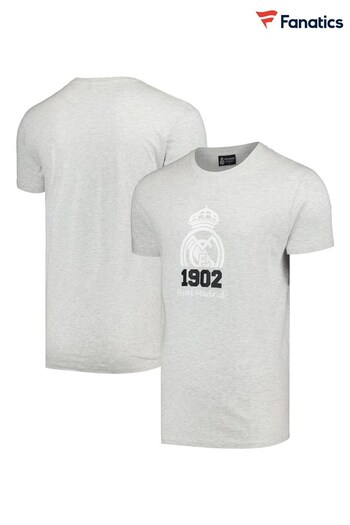 Fanatics Grey Real Madrid 1902 Graphic T-Shirt (N69665) | £25