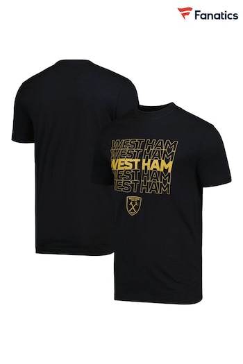 Fanatics West Ham United Wordmark Black T-Shirt (N69764) | £20