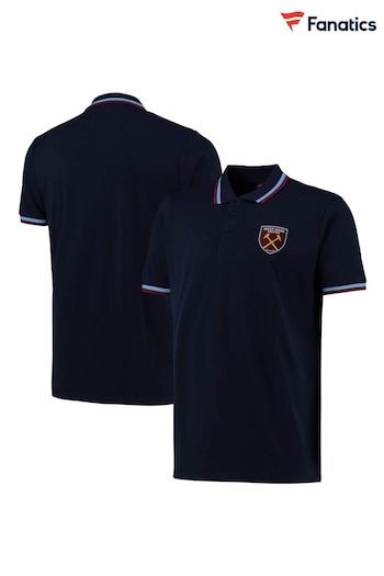 Fanatics Blue West Ham United Tipped Polo Shirt (N70151) | £25