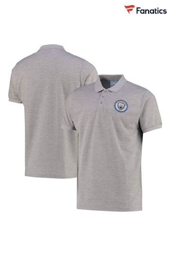 Fanatics Grey Manchester City Polo Shirt (N70158) | £25