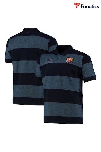 Fanatics Blue Barcelona Tonal Stripe Polo Shirt (N70163) | £28