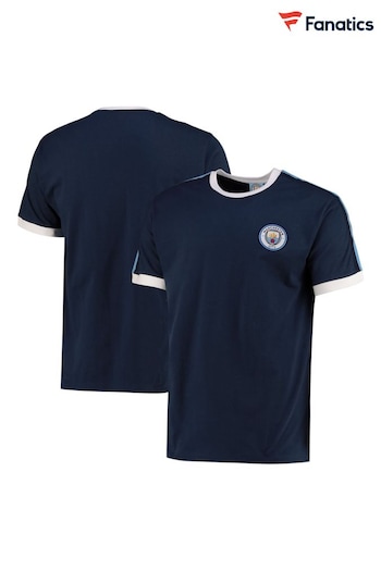 Fanatics Blue Manchester City Ringer T-Shirt (N70166) | £25