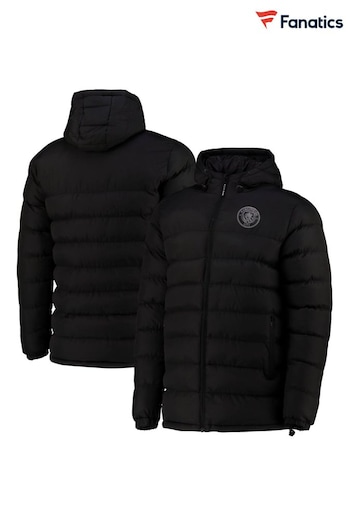 Fanatics Manchester City Down Touch Black Quilted Jacket (N70198) | £65