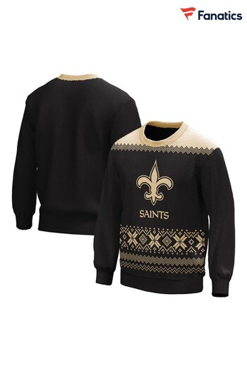 Fanatics NFL New Orleans Saints Forever Collectibles Christmas Black Jumper (N70215) | £40