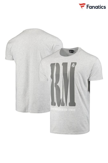 Fanatics Grey Real Madrid Graphic T-Shirt (N70235) | £20