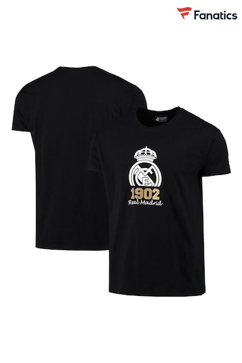 Fanatics Real Madrid Graphic Black T-Shirt (N70274) | £20