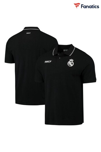 Fanatics Real Madrid Black Polo Shirt (N70279) | £35