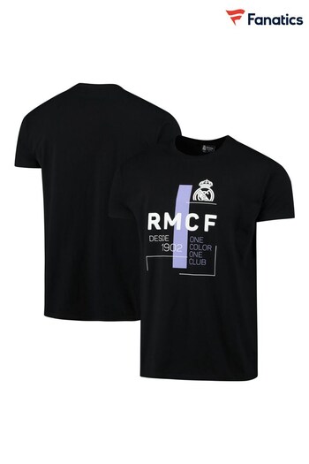 Fanatics Real Madrid Graphic Black T-Shirt (N70294) | £20