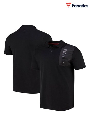 Fanatics AC Milan Wordmark Black Polo Shirt (N70307) | £32