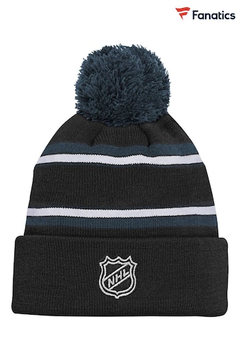Fanatics NHL Vegas Golden Knights Jacquard Cuffed Knit With Pom Black Hat Youth (N70313) | £18