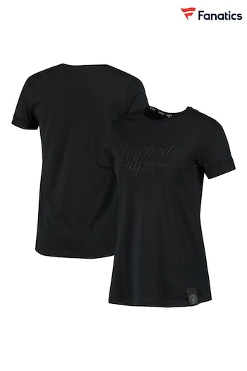 Fanatics Manchester City Mono Logo Graphic Black T-Shirt (N70338) | £22