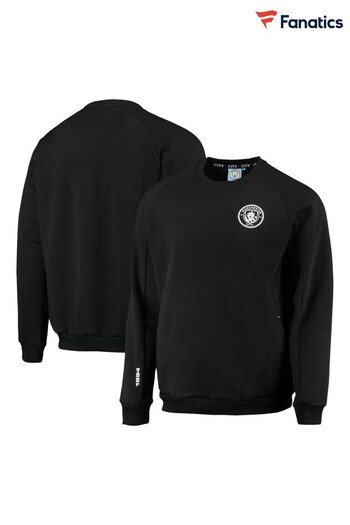 Fanatics Manchester City Mono Logo Crew Neck Black Sweatshirt (N70364) | £40