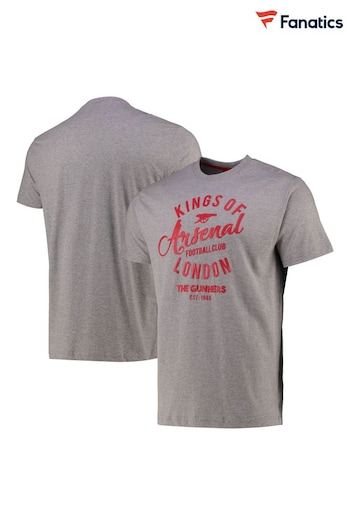 Fanatics Grey Arsenal Graphic T-Shirt (N70365) | £20