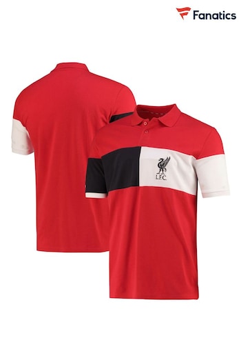 Fanatics Red Liverpool Colour Block Polo Shirt (N70367) | £35