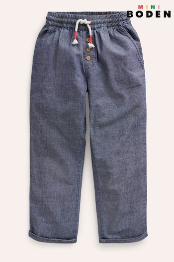 Boden Blue Summer Pull-On Trousers Slide (N70402) | £25 - £29