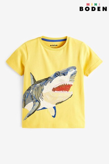 Boden Yellow Superstitch Animal Print T-Shirt (N70414) | £21 - £23