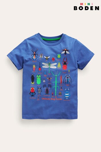 Boden Blue Printed Bugs T-Shirt (N70423) | £17 - £19