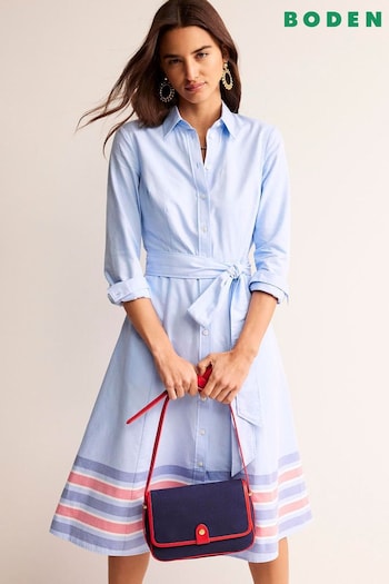 Boden Blue Kate Chambray Shirt Dress (N70427) | £135